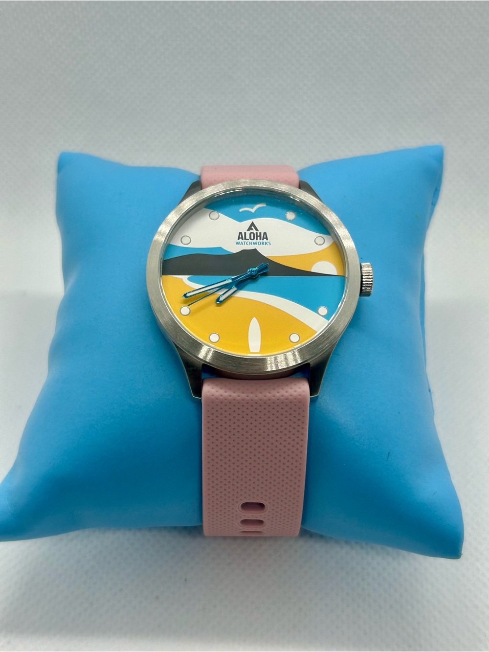 Aloha Watchworks Beach Dial Pink Strap Watch NEW w/ Box Surf Style